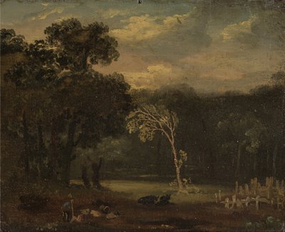 Skizze aus der Natur im Sion Park von Samuel Palmer